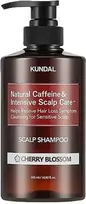 Kundal Anti-Hair Loss Šampūnas with Caffeine Natural Caffeine & Intensive Scalp Care+ Cherry Blossom plaukų šampūnas, 500 ml