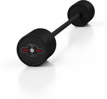 Gumuotas tiesus štangos grifas 50 kg, matinis juodas - Marbo Sport