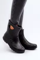 Lemigo Lengvi kroksų tipo juodi guminiai batai