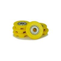 Buddy – ratų dangteliai 12 mm, geltoni (6 vnt.)