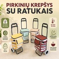 Pirkinių krepšys su ratukais, 22 l