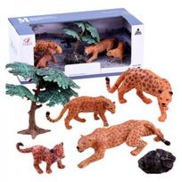 Safario gyvūnų rinkinys Figūrėlės Leopardas 4 vnt ZA2990