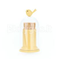 Dantų/ausų krapštukų laikiklis „Birdie“, geltonas