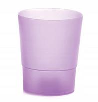 Plastikinis orchidėjų vazonas skaidrus violetinis 12,5cm Coubi, 12.5 cm