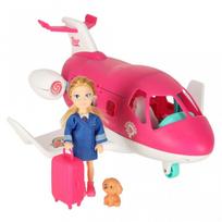 Lėlė su priedais RoGer Fun Airplane, 14 cm, įvairių spalvų