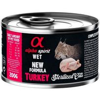 Šlapias kačių maistas Alpha Spirit Sterilized, kalakutiena, 0.2 kg