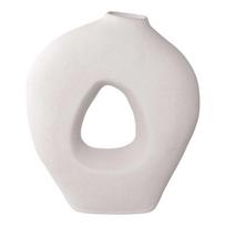 Vaza, Keraminė vaza, 24x10,5x27,8 cm, Balta