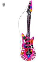 Pripučiama elektrinė gitara su gėlėmis, 105 cm