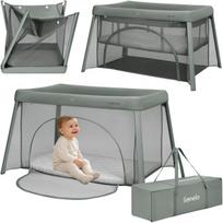Kelioninė lovytė 2in1 su 4 cm čiužiniu iki 36 mėn. Lionelo Mila Green Sage