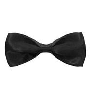 Klasikinė juoda satininė peteliškė - elegantiškas karnavalo aksesuaras