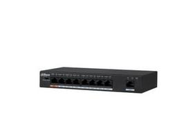 Switch|DAHUA|Tipas L2|Stalinis/pedestalas|Rack|1x10Base-T / 100Base-TX / 1000Base-T|PoE prievadai 8|96 vatų|DH-PFS3009-8ET1GT-96-V2