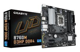 Mainboard|GIGABYTE|Intel B760 Express|LGA1700|Micro-ATX|Atmintis DDR4|Atminties lizdai 4|2xPCI-Express 3.0 1x|1xPCI-Express 4.0 16x|2xM.2|1x15pin D-sub|1xHDMI|1xDisplayPort|6xUSB 2.0|5xUSB 3.2|1xUSB-C|1xPS/2|1xRJ45|3xAudio prievadas|B760MD3HPDDR4