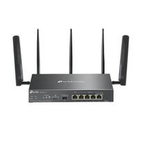Bevielis maršrutizatorius|TP-LINK|Omada 4G+ Cat6 AX3000 Gigabit VPN maršrutizatorius|Wi-Fi 6 (802.11ax)|Duomenų greitis 2402Mbit/s|Ethernet WAN Taip|SIM kortelės lizdas Taip|Ethernet LAN Taip|5xLAN prievadai|ER706W-4G