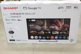 SALE OUT. Sharp 43HR7265E 43" (108cm) QLED 144Hz 4K Ultra HD Google TV, Dolby Vision IQ, Dolby Atmos, Central Stand | Sharp 43HR