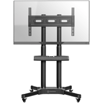 ONKRON Mobile TV Stand Rolling TV Cart for 40 to 65 Inch LCD LED TV Screens, Black