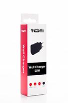 SEEK TOTI 20W Type-C PD Portable Wall Fast Charger, Black