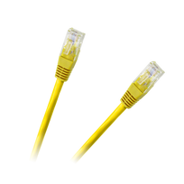Patchcord UTP kabelis 8c CCA Cat6e 1m Geltonas