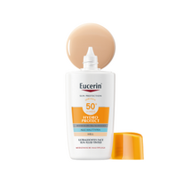 EUCERIN atspalvį suteikiantis ypač lengvas veido fluidas SUN HYFRO PROTECT SPF 50+, 50 ml