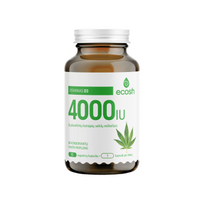 ECOSH vitaminas D3 4000 IU su pluoštinių kanapių sėklų milteliais, 90 kapsulių