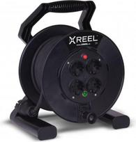 Cable reel XREEL250 40m, H05RR-F 3x2,5, IP20, 4xGS socket with thermal protection, black 92501T48273
