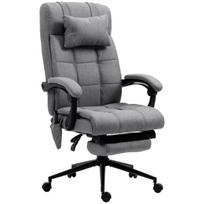 Biuro kėdė su masažo funkcija, ergonomiška, 66x76x112-120cm, Pilka