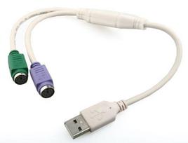 Išmaniojo (Smart TV) ir televizoriaus priedas Adapter Gembird Usb į 2x Ps/2 Baltas (uaps12)