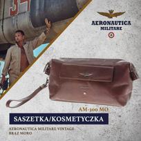 Aeronautica Militare odinė rankinė-kosmetinė Am-300 Mo, ruda