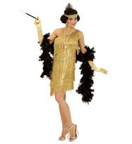 „FLAPPER“ (suknelė, kaklo papuošalas, galvos juosta su plunksna)