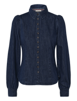 By Ti Mo - Denim Shirt - Marškinėliai ilgomis rankovėmis - Tamsiai mėlyna