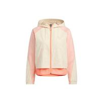 Adidas Neo Vibe Collective Windbreaker With Color Block Design And Hood Women Outerwear Rock-Layer Sandstorm IA6724 S white