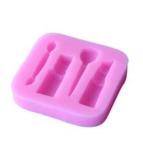 Fation Diy 3D Cake Decorating Lipstick Shape Fondant Sugar Cake Silicone Mold Art Tools