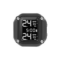 Motorcycle Electric Bike Tpms Digital Tire Pressure Monitor System W/ 2 Sensors