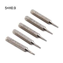 Magnetic H4 Hex Screwdriver Bits 4mm Shank for Easy Installation (Set of 5) 5 x H0.9