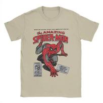 Žmogus-voras Spiderman Filmo Retro Komiksų Vyriški Marškinėliai Kūrybiški Marškinėliai Apvalia Kaklo Marškinėliai 100% Medvilnė Gimtadienio Dovana Viršutiniai Marškinėliai#Spalva(2) S juoda