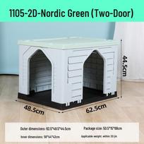 Flat-Top Dog Kennel: Weatherproof Pet House & Cat Bed Villa, Sun Shield, Detachable Design