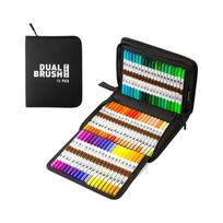 60/72/80/100 Color Quick Drying Acrylic Markers Acrylic Pen Drawing Pen Acrylic Paint Markers Double Tip Brush Pen black
