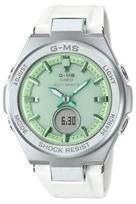 Casio saulės laikrodis baltas Baby-G G-MS radijo bangomis valdomas MSG-W200FE-7AJF moteriškas