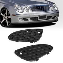 Pora Kairė+Dešinė Priekinio Buferio Dangtelio Tinklelio Grotelės Mercedes E-klasei W211 2003-06 black