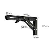 4/8/10/12 Inch Triangle Folding Angle Bracket Heavy Duty Metal DIY Collapsible Shelf Hinge Etrack Accessories For Work Bench