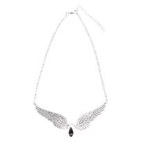 Vintage Angel Wings Feather Choker Pendant Aesthetic Link Chains Statement Necklace for Women Girl Wedding Tribal Gift 1