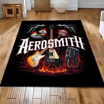 Musical Guitar Print Non-slip Area Rugs Vintage Distressed Washable Carpet for Living Room Bedroom Decor 40X60cm-16x24in