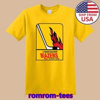 VANCOUVER BLAZERS DEFUNCT NHL HOCKEY Men's Yellow Size S-5XL XL