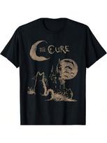 The Cure Vintage Cat Moon Funny The Cure Cat Lover Women Men T-Shirt - Men's Summer Cotton Graphic Tee S įvairiaspalvis