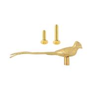 Retro Longtail Bird Brass Handle Vintage Furniture Hardware Cabinet Door Knobs Push-pull Gold Wardrobe Drawer Pulls Furniture auksas