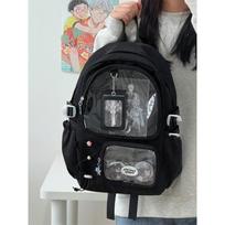 Korean version of versatile high-value junior high school backpack female ins wind large-capacity high school student schoolbag female backpack