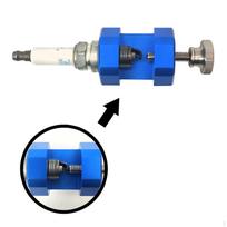 Auto Spark Plug Splitting Tool with 14mm Thread, Made of High Quality Aluminum Material (Blue)