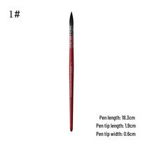 Rubens L516 Watercolor Brush - Squirrel & Nylon Hair, Round & Pointed Tip, for Adult Hand-Painting & Drawing 1# raudona