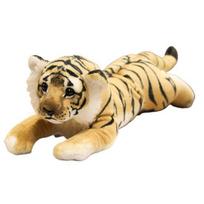 Mini Stuffed Toy Non-deforming Vivid Cartoon Funny Mascot Lion Leopard Tiger Plush Toy for Ornament Leopard beige