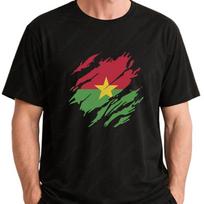 Burkina Faso Flag Graphic T-Shirt Fashion Vintage Unisex Streetwear Minimalist Style Cotton Casual Wear Tees Men Tops Camisetas S įvairiaspalvis