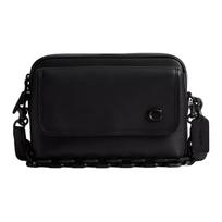 COACH Charter 24 Zip Closure External Magnetic Snap Pocket Leather Crossbody Medium Women's Black juoda